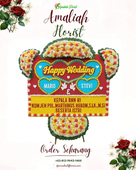 Papan Bunga Pernikahan Bengkal